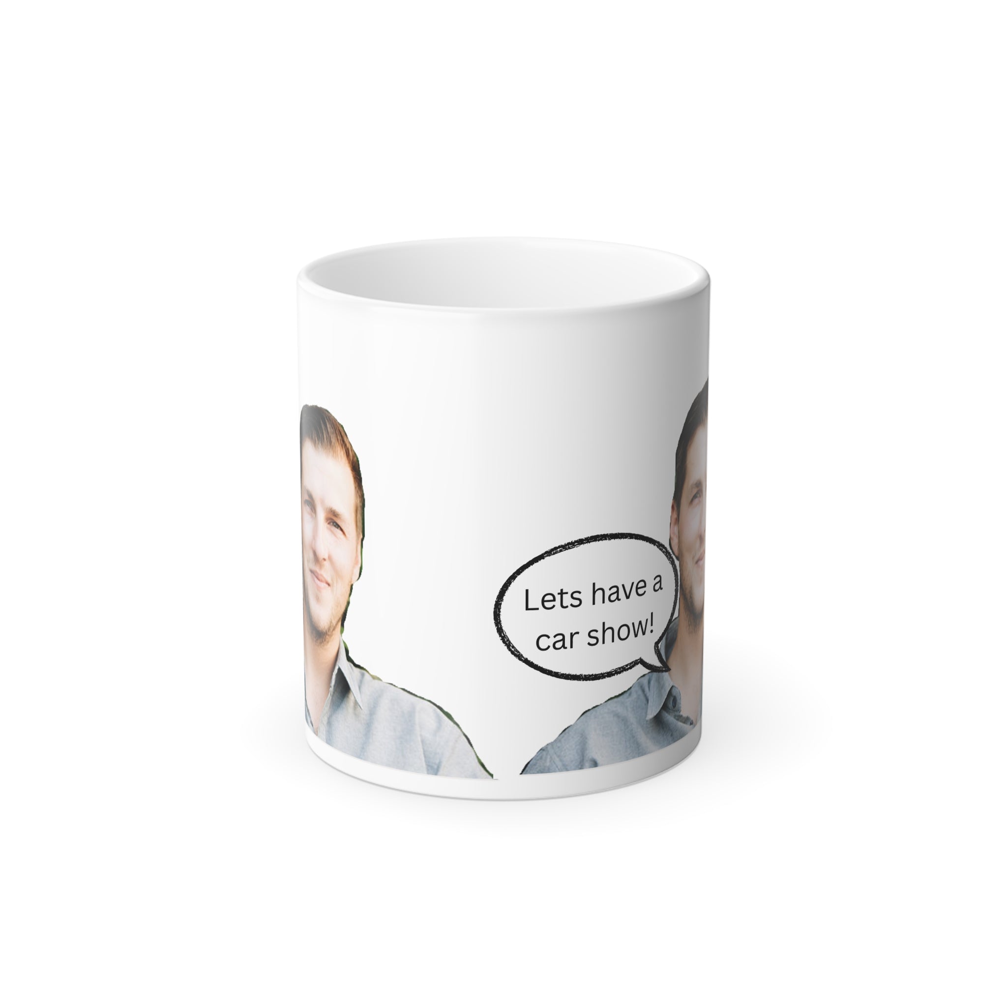 Color Changing Mug - "Lets have a car show!" Novelty Coffee Cup